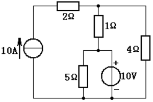 应用叠加定理计算图2－53所示电路中各支路的电流和各元件（电源和电阻)两端的电压，并说明功率平衡关系