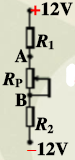 有一电路如图1－14所示，（1)零电位参考点在哪里？画电路图表示出来。（2)当将电位器RP的滑动触点