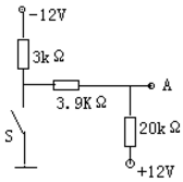 在图1－37中，在开关S断开和闭合两种情况下试求A点的电位。在图1-37中，在开关S断开和闭合两种情