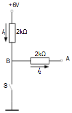 计算图1－16所示电路在开关S断开和闭合时A点的电位VA。计算图1-16所示电路在开关S断开和闭合时