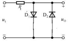 电路如图14－25所示，已知ui=5sincotV，二极管导通电压UD=0.7V。试画出ui与uO的