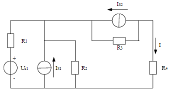 用电源互换定理化简题如图所示电路，并求电流I。已知US=6V，IS1=6A，IS2=2A，R1=R2