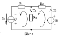 题如图所示电路中，已知：IS=2A，US=2V，R2=3Ω，R1=R3=2Ω。试用支路电流法求通过R