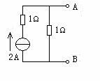 将题如图所示电路化简为一个电压源US和一个电阻R串联的最简等效网络，则其中US和R分别为（)。   