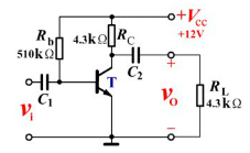 如图所示的单管交流放大电路中，已知三极管的β=60，rb=300Ω，试求：（1)静态工作点的IB、I