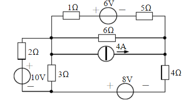 列出图所示电路的结点电压方程，并求R=1Ω支路的电流。     