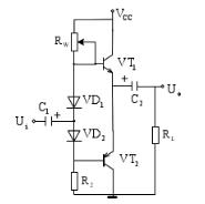 OTL互补对称式输出电路如图4－8所示。试分析与计算：    （1) 该电路VT1、VT2管的工作方