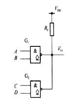 在图P3.5电路中，已知OD门G1、G2输出高电平时输出端MOS管的漏电流为IOH（max)＝5μA