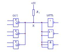 图P3.7中的门电路全部是LSTTL电路，其中OC门输出端高电平漏电流IOZ≤100μA，输出低电平