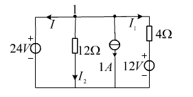 如图所示的电路，求电压u、电流i和电压源产生的功率。    