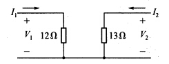 求如图所示二端口网络的阻抗参量。 