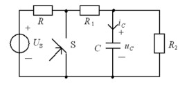图所示电路原已处于稳定，t=0时开关s闭合。求t＞0时电流i的表达式，画出其波形图。并指出其零输入响