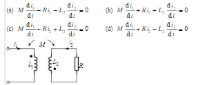 耦合电感电路如图所示，若列出次级回路的KVL方程，则正确的方程应为（)。耦合电感电路如图所示，若列出