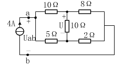 求图所示电路中对角线电压U及总电压Uab。求图所示电路中对角线电压U及总电压Uab。