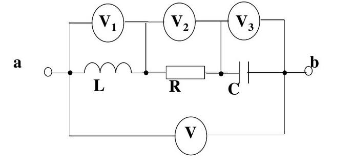 如图所示正弦稳态电路中，已知电压有效值U=UL=UC=200V，ω=1000rad／s，L=0.4H
