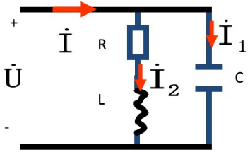 图所示正弦稳态电路，已知电源电压有效值U为100V，频率f为50Hz，各支路电流有效值I=I1=I2