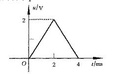 2μF的电容上所加电压u的波形如图所示。求：（1）求电容电流i（2）电容电荷q（3）电容吸收的功率p