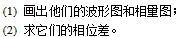 已知：一段电路的电压、电流为：  u=10sin（103t－20°)V  i=2cos（103t－5