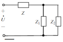 已知如图所示电路中U=8V．Z=（1－j0.5)Ω，Z1=（1＋j)Ω，Z2=（3－j1)Ω。求各支