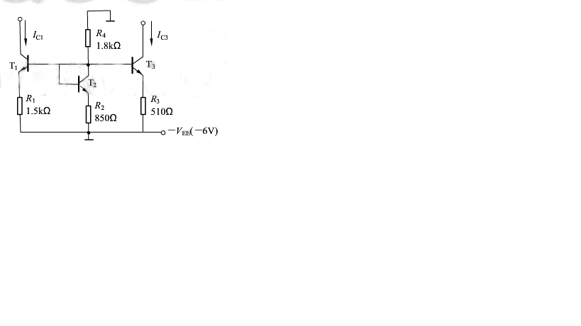 比例式电流源电路如图4－59所示，已知各晶体管特性一致，VBE（on)=0.7V，β=100，|VA