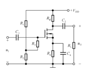 电路如图3－21所示，已知场效应管的低频跨导为gm，试写出Av、Ri和Ro的表达式。电路如图3-21
