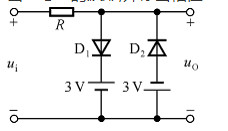 电路如图1－13（a)所示，已知vi=5sinωtV，二极管导通电压VD（on)=0.7V。试画出v