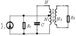 某晶体管收音机的中频变压器线路如图所示，已知其谐振频率f0=465kHz，回路自身的品质因数Q=10