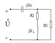 如图所示的电路．已知，电路消耗的总功率P=34.6W，功率因数cosθz=0.866（θz＜0)，X