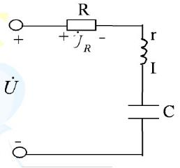 题图所示是应用串联谐振原理测量线圈电阻r和电感L的电路。已知R=10Ω，C=0.1μF，保持外加电压