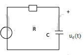题2.3图所示RC电路中，已知R=1Ω，C=0.5F，电容的初始状态uc（0－)=－1V，试求激励电