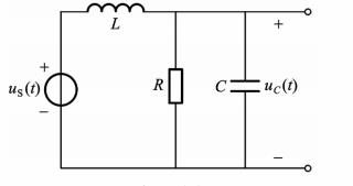 如题2.9图所示的电路，若以us（t)为输入，uc（t)为输出，试列出其微分方程，并求出冲激响应和阶