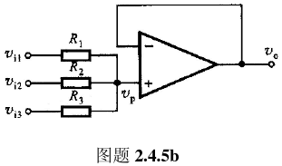 同相输入加法电路如下图（a)、（b)所示。（1)求图（a)中输出电压vo表达式。当R1=R2=R3=