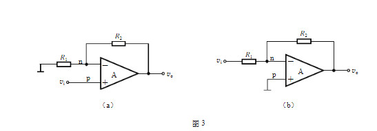 （1)设计一同相放大电路，如下图（a)所示，其闭环增益Av=10，当vi=0.8V时，流过每一电阻的