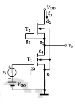 电路如图题5.2.6所示，设场效应管的参数为gm1=0.8mS，λ1=λ2=0.01V－1。场效应管