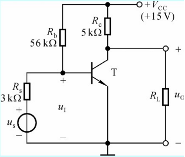 电路如图T3.2所示，晶体管的β=80，rbb'=100Ω。分别计算RL=∞和RL=3kΩ时的Q点、