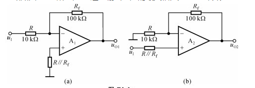 电路如图T1.5所示，集成运放输出电压的最大幅值为±14V，填表。          vI／V   
