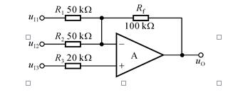 求图T3.5所示各电路输出电压与输入电压的运算关系式。   