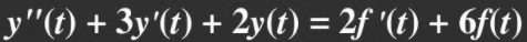 描述某线性时不变连续系统的微分方程为，x（t)=6ε（t)，y&#39;（0_)=10，y（0_)=