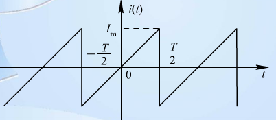 锯齿波信号如图所示，求其傅里叶级数展开式。  