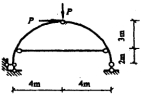 下图所示带拉杆三铰拱中拉杆的轴力等于多少？ （)下图所示带拉杆三铰拱中拉杆的轴力等于多少？ () A