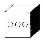 如图，有一个正方体水箱，在某一个侧面相同高度的地方有三个大小相同的出水孔。用一个进水管给空水箱灌水。
