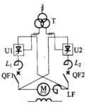 常用晶闸管变流器的交叉可逆接线方式主电路方案图是（)。A．B．C．D常用晶闸管变流器的交叉可逆接线方