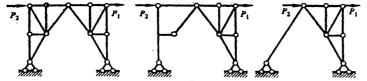图所示三结构的关系是 （) A．三结构轴力相同B．三结构内力相同C．三结图所示三结构的关系是 () 