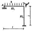 图所示结构各杆E=常数，在给定荷载作用下，若使A支座反力为零，则应使（) A．I1=I2B．图所示结