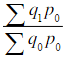 数量指标综合指数，变形为加权算术平均数指数时的权数是( )。