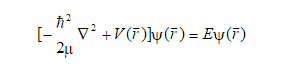 处于势场V（r)中的粒子，在坐标表象中其能量本征方程表示成    试在动量表象中写出相应的能量本征方