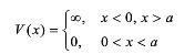 一个质量为m的粒子在下面的一维无限深方势阱中运动   试用 de Broglie的驻波条件，求粒子能
