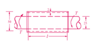 一外径为50mm，壁厚为2mm的管子，如下图所示。两端用刚性法兰盘与直径为25mm的实心圆轴相连接，
