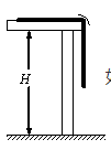 链条长l，重P，放在光滑的桌面上，其一段下垂，下垂的长度为h，如图所示．开始时，链条初速为零．如不计
