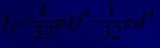 内、外直径分别为d和D的空心轴，其横截面的极惯性矩为，抗扭截面系数为。以上算式是否正确，何故？内、外